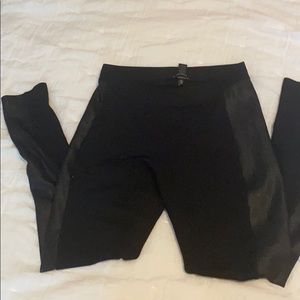 Faux leather side leggings from Express